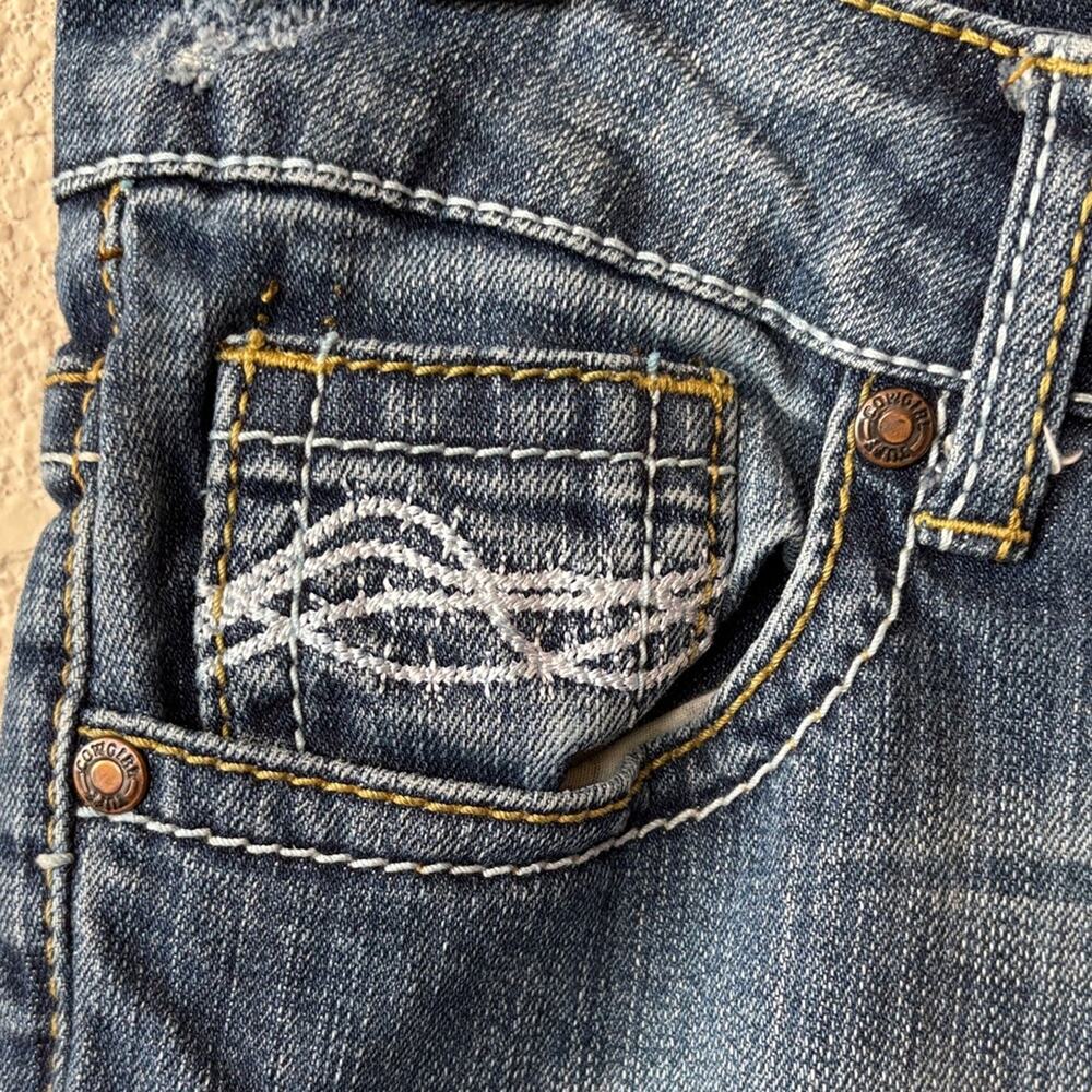 Cowgirl Tuff Classic Straight Leg Blue Jeans 28x35 - Picture 3 of 16